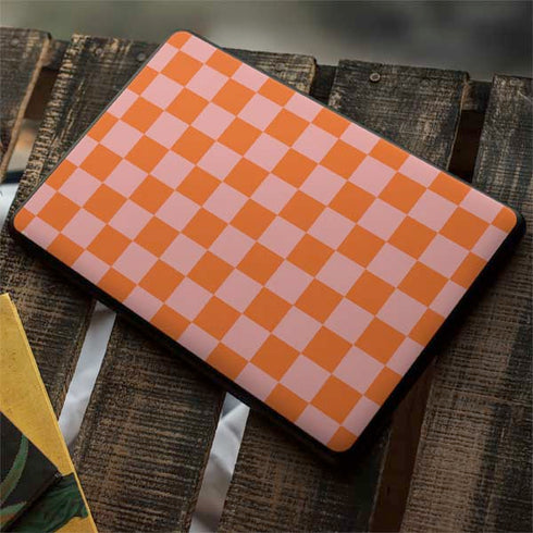 Orange Checkered Google Pixelbook Go Skin